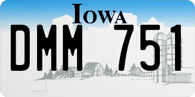IA license plate DMM751