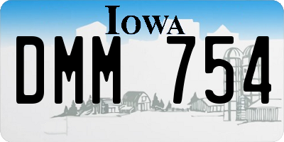 IA license plate DMM754
