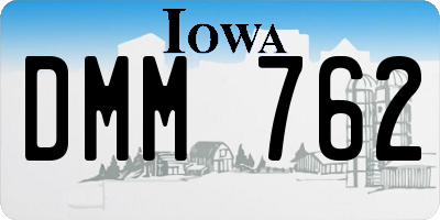 IA license plate DMM762