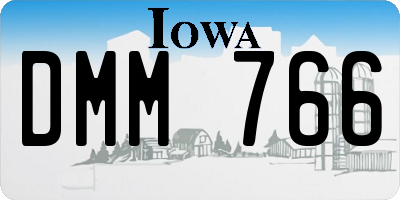 IA license plate DMM766