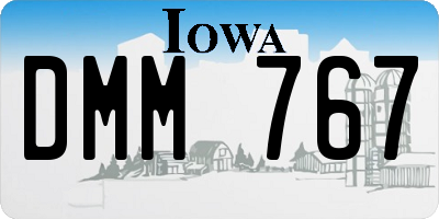 IA license plate DMM767