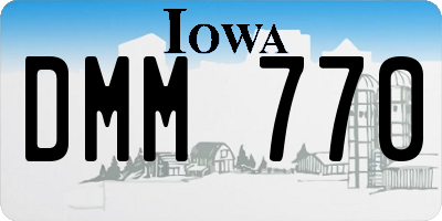 IA license plate DMM770