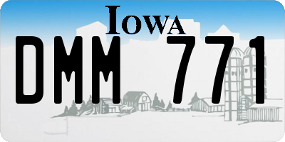 IA license plate DMM771
