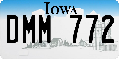 IA license plate DMM772
