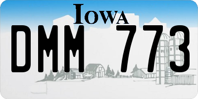 IA license plate DMM773