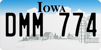 IA license plate DMM774