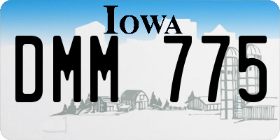 IA license plate DMM775