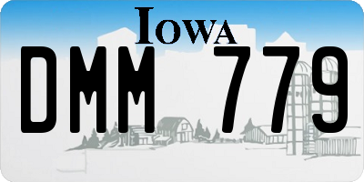 IA license plate DMM779