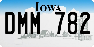 IA license plate DMM782