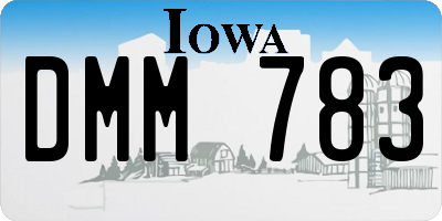 IA license plate DMM783