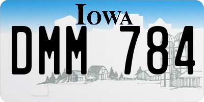 IA license plate DMM784