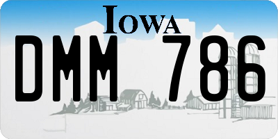 IA license plate DMM786