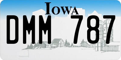 IA license plate DMM787