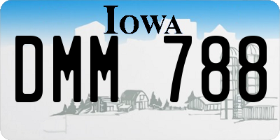 IA license plate DMM788