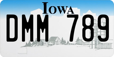 IA license plate DMM789