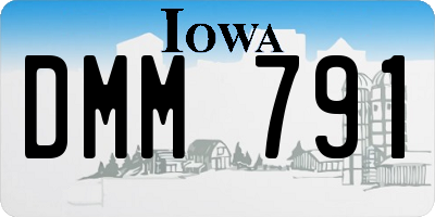 IA license plate DMM791