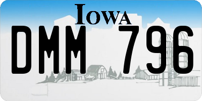 IA license plate DMM796