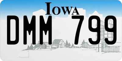 IA license plate DMM799