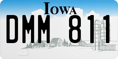 IA license plate DMM811