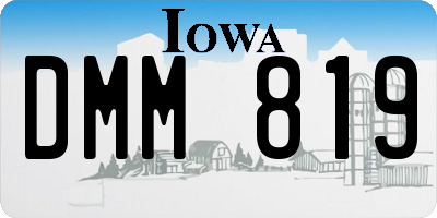 IA license plate DMM819
