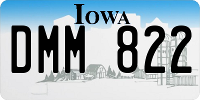 IA license plate DMM822