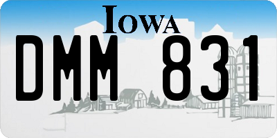 IA license plate DMM831