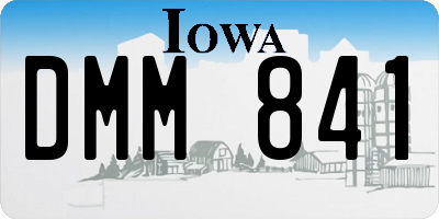 IA license plate DMM841