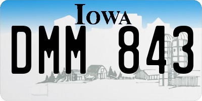 IA license plate DMM843