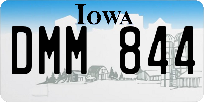IA license plate DMM844