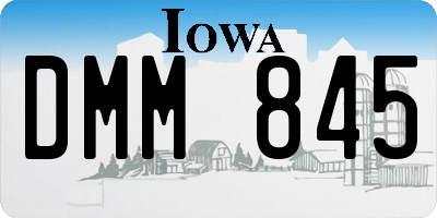 IA license plate DMM845
