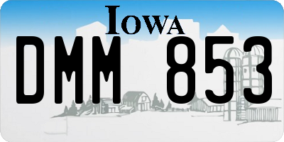 IA license plate DMM853