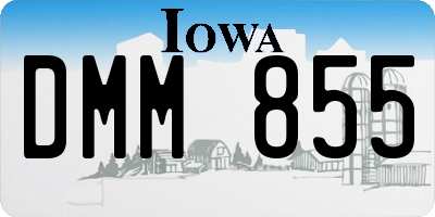 IA license plate DMM855