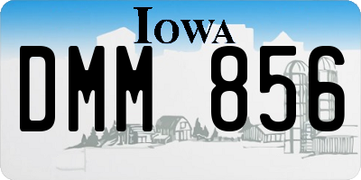 IA license plate DMM856