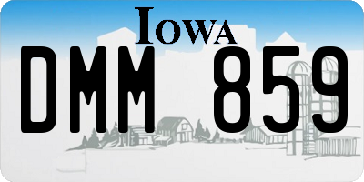 IA license plate DMM859