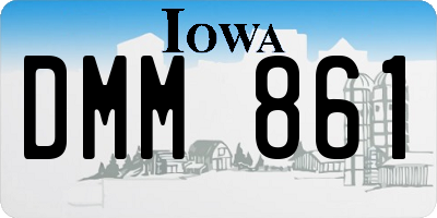 IA license plate DMM861