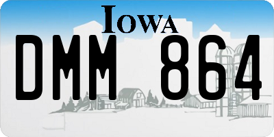 IA license plate DMM864