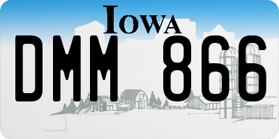 IA license plate DMM866