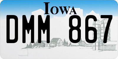 IA license plate DMM867