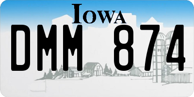 IA license plate DMM874
