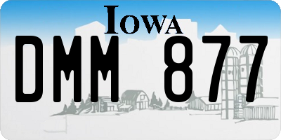 IA license plate DMM877