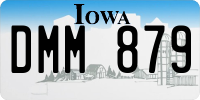 IA license plate DMM879
