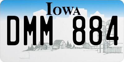 IA license plate DMM884