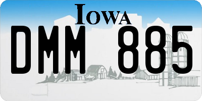 IA license plate DMM885