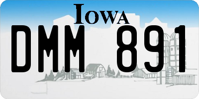 IA license plate DMM891