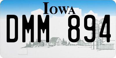 IA license plate DMM894