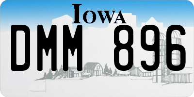 IA license plate DMM896