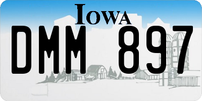 IA license plate DMM897