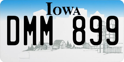 IA license plate DMM899