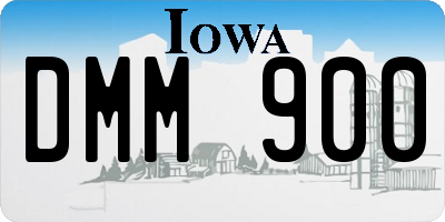 IA license plate DMM900