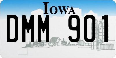 IA license plate DMM901